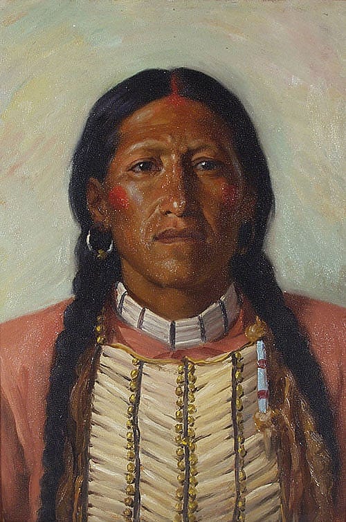 Man (called Jesus) [Untitled (Plains man, dentalium shell breast plate)]